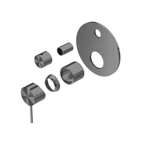 Mecca Shower Mixer With Divertor Trim Kits Only Gun Metal