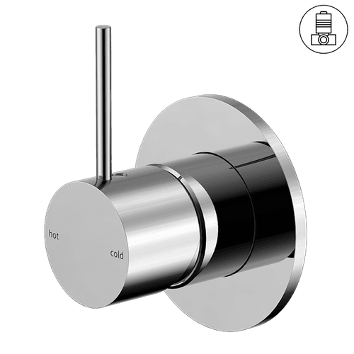 Mecca Shower Mixer Handle Up 80mm Plate Chrome