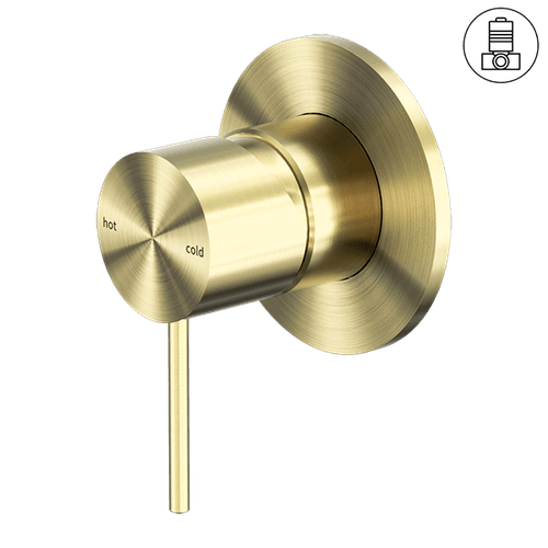 Mecca Shower Mixer 80mm Plate Brushed Gold