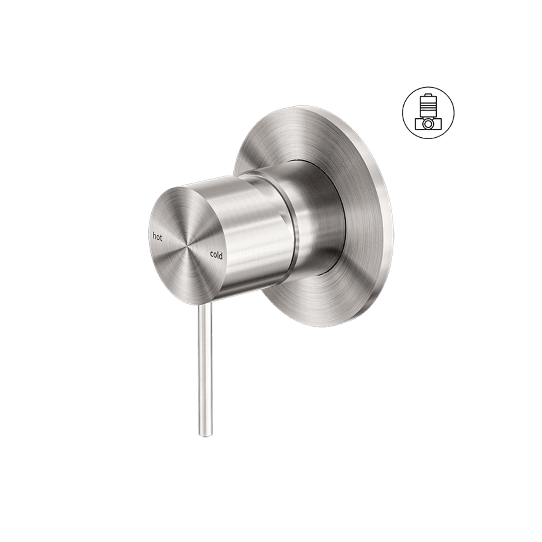 Mecca Shower Mixer 80mm Plate Brushed Nickel