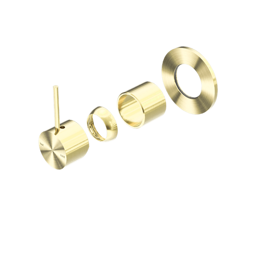 Mecca Shower Mixer Handle Up 80mm Plate Trim Kits Only Brushed Gold