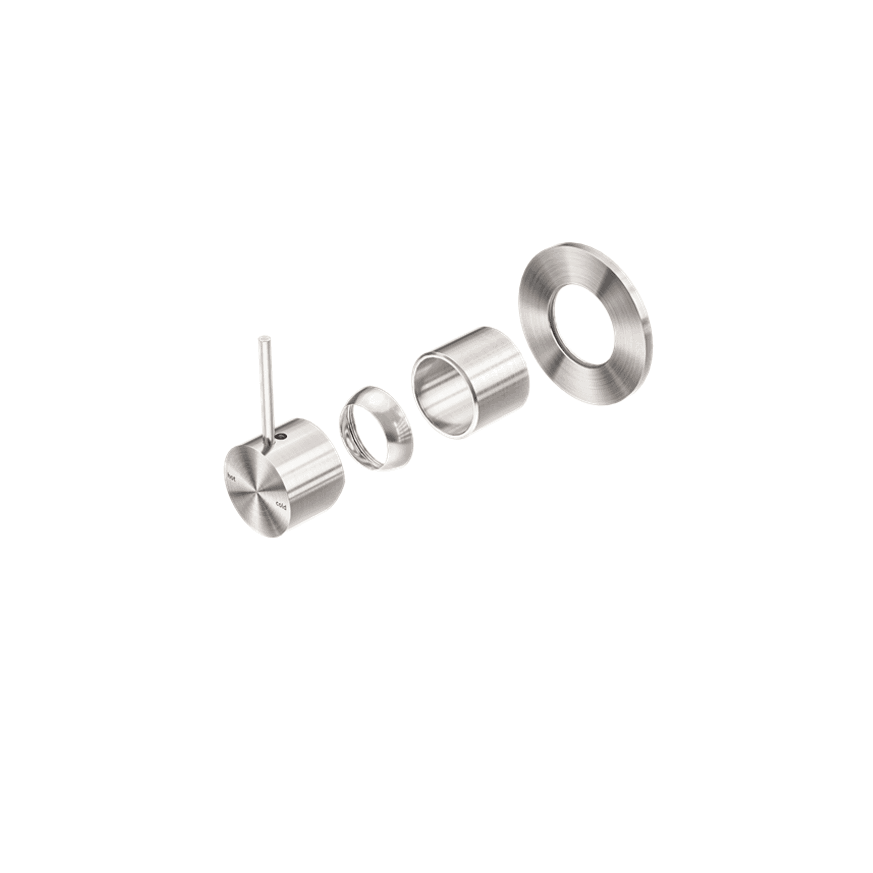 Mecca Shower Mixer Handle Up 80mm Plate Trim Kits Only Brushed Nickel
