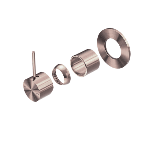 Mecca Shower Mixer Handle Up 80mm Plate Trim Kits Only Brushed Bronze