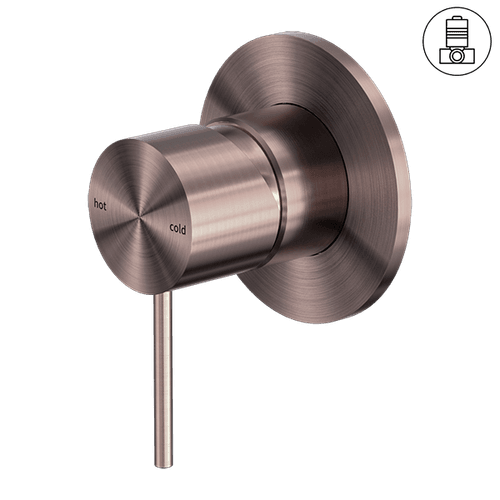 Mecca Shower Mixer 80mm Plate Brushed Bronze