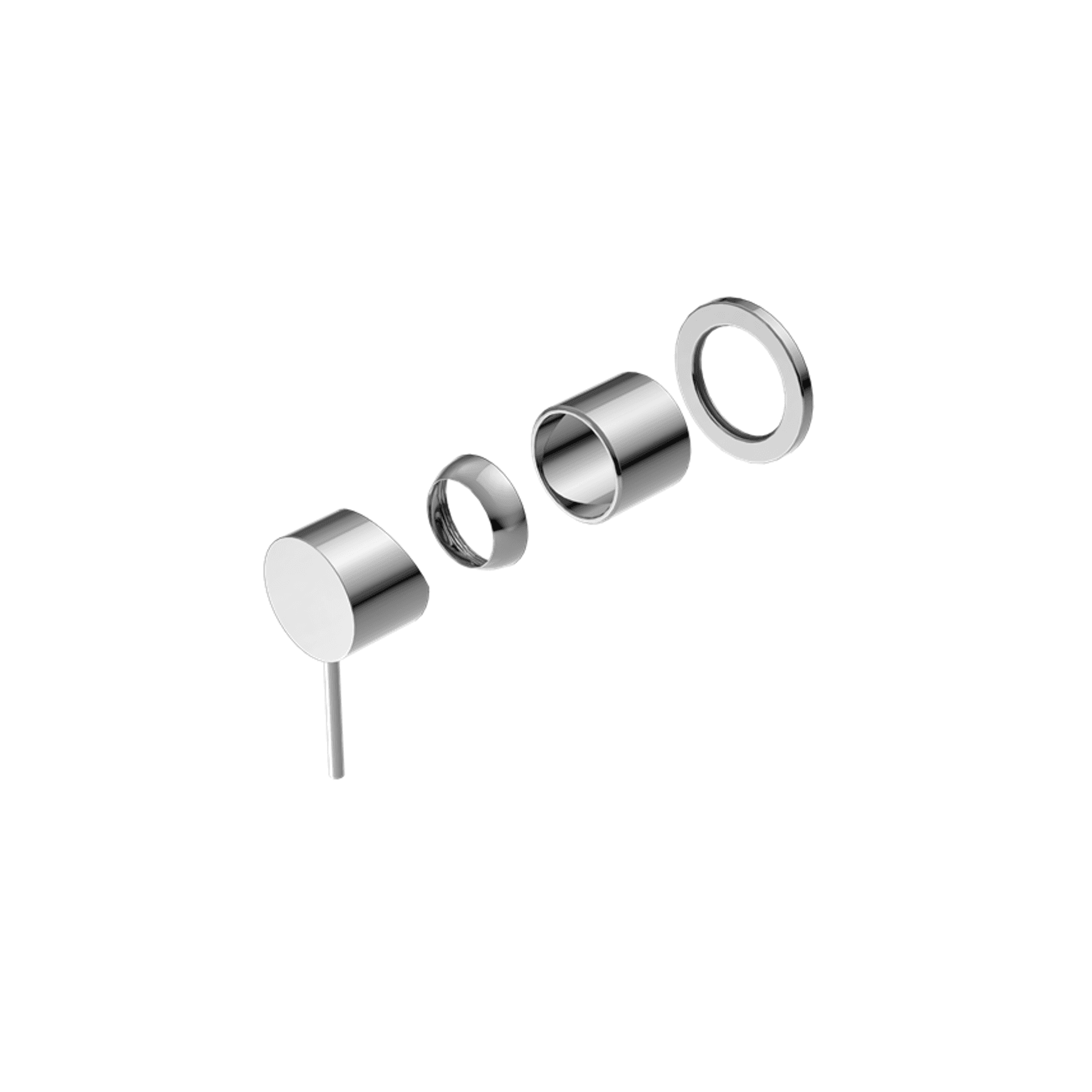 Mecca Shower Mixer 60mm Plate Trim Kits Only Chrome