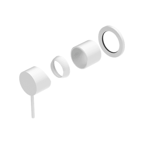 Mecca Shower Mixer 60mm Plate Trim Kits Only Matte White