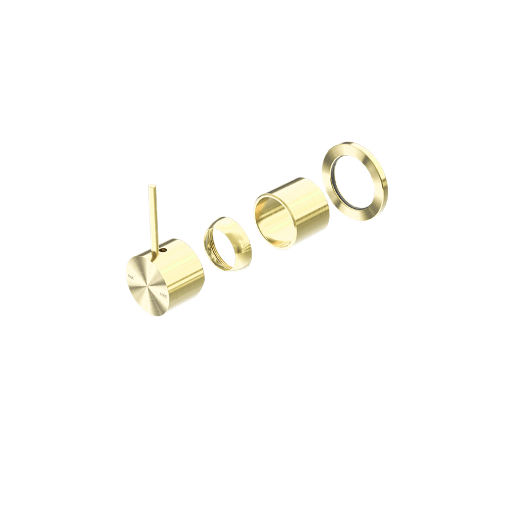 Mecca Shower Mixer 60mm Handle Up Plate Trim Kits Only Brushed Gold