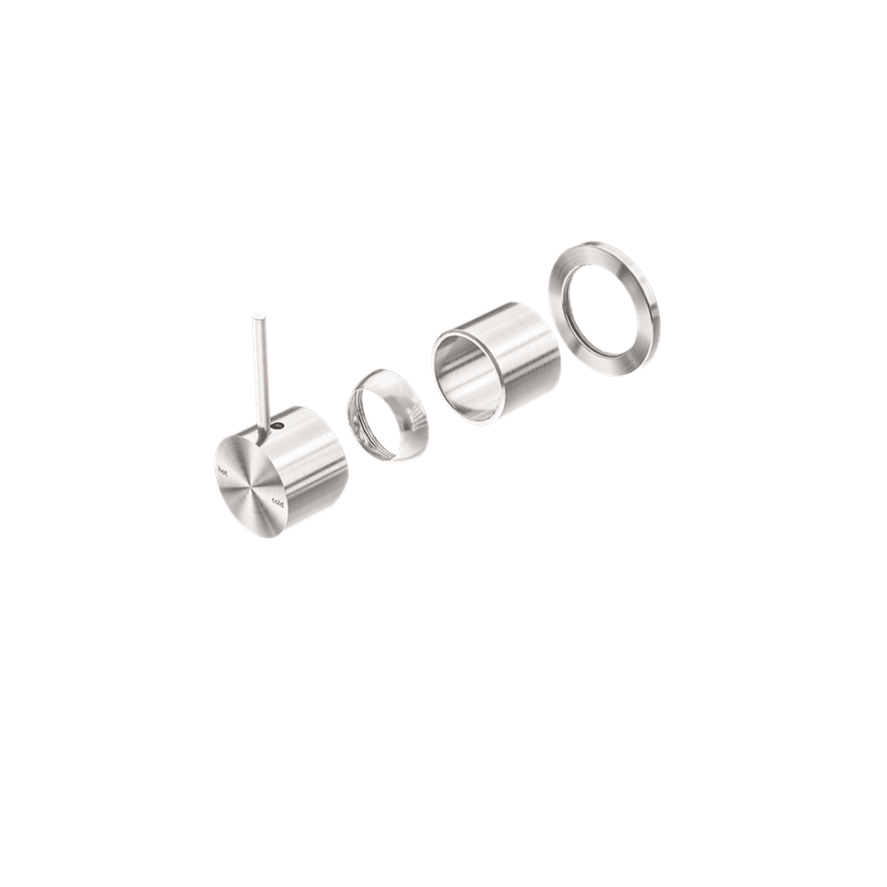 Mecca Shower Mixer 60mm Handle Up Plate Trim Kits Only Brushed Nickel