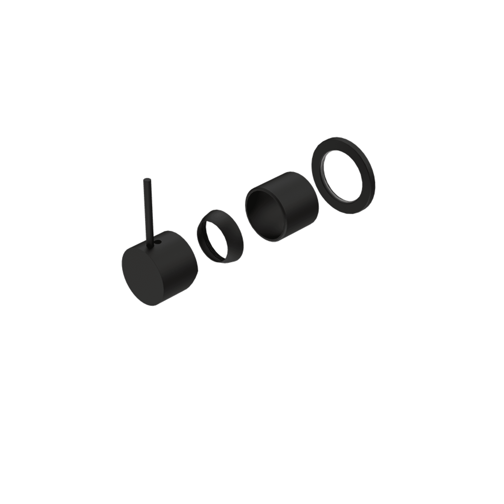 Mecca Shower Mixer 60mm Handle Up Plate Trim Kits Only Matte Black