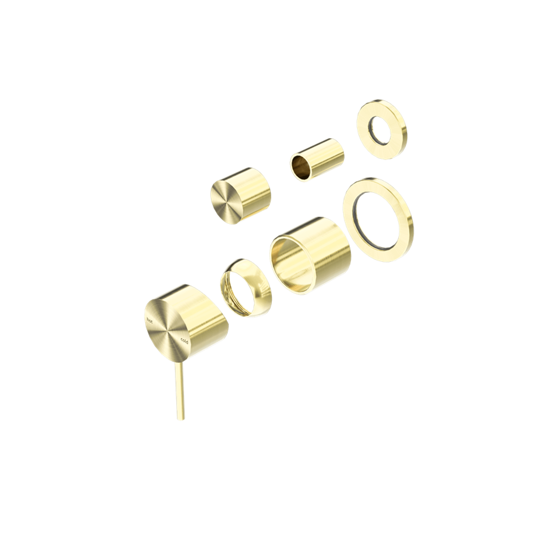 Mecca Shower Mixer With Divertor Separate Back Plate Trim Kits Only Brushed Gold