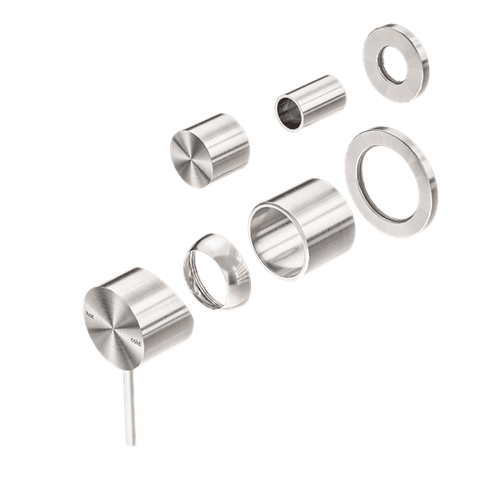 Mecca Shower Mixer With Divertor Separate Back Plate Trim Kits Only Brushed Nickel