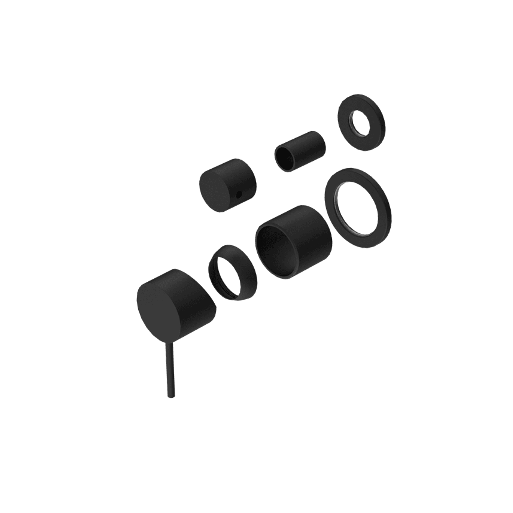 Mecca Shower Mixer With Divertor Separate Back Plate Trim Kits Only Matte Black