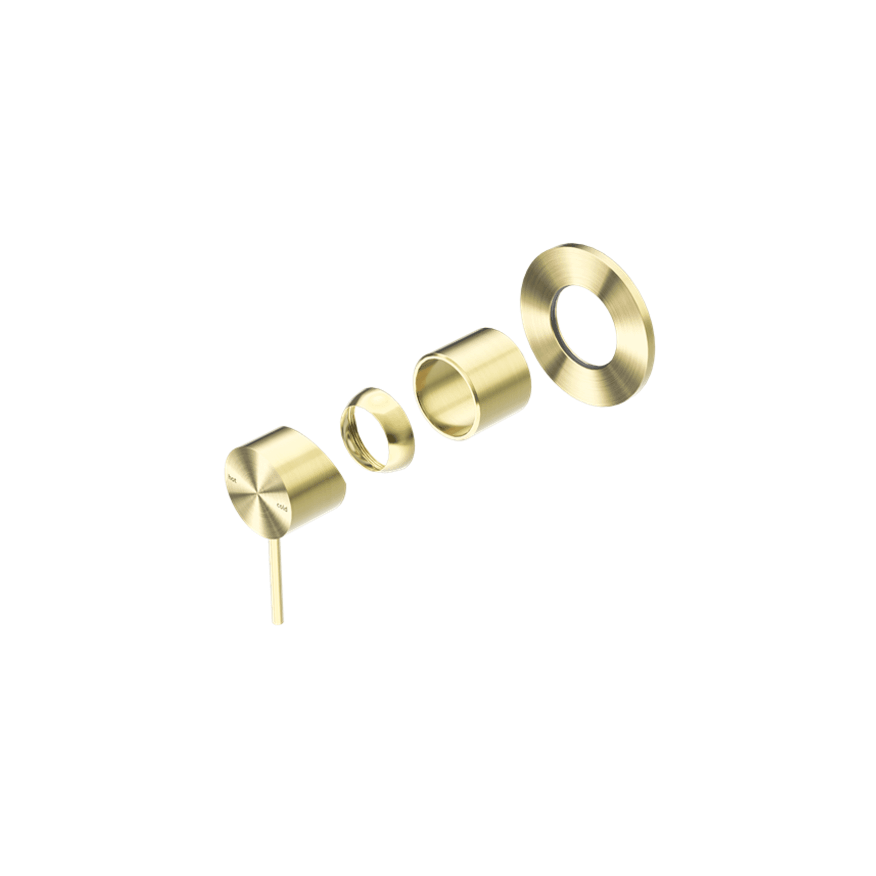 Mecca Shower Mixer 80mm Plate Trim Kits Only Brushed Gold