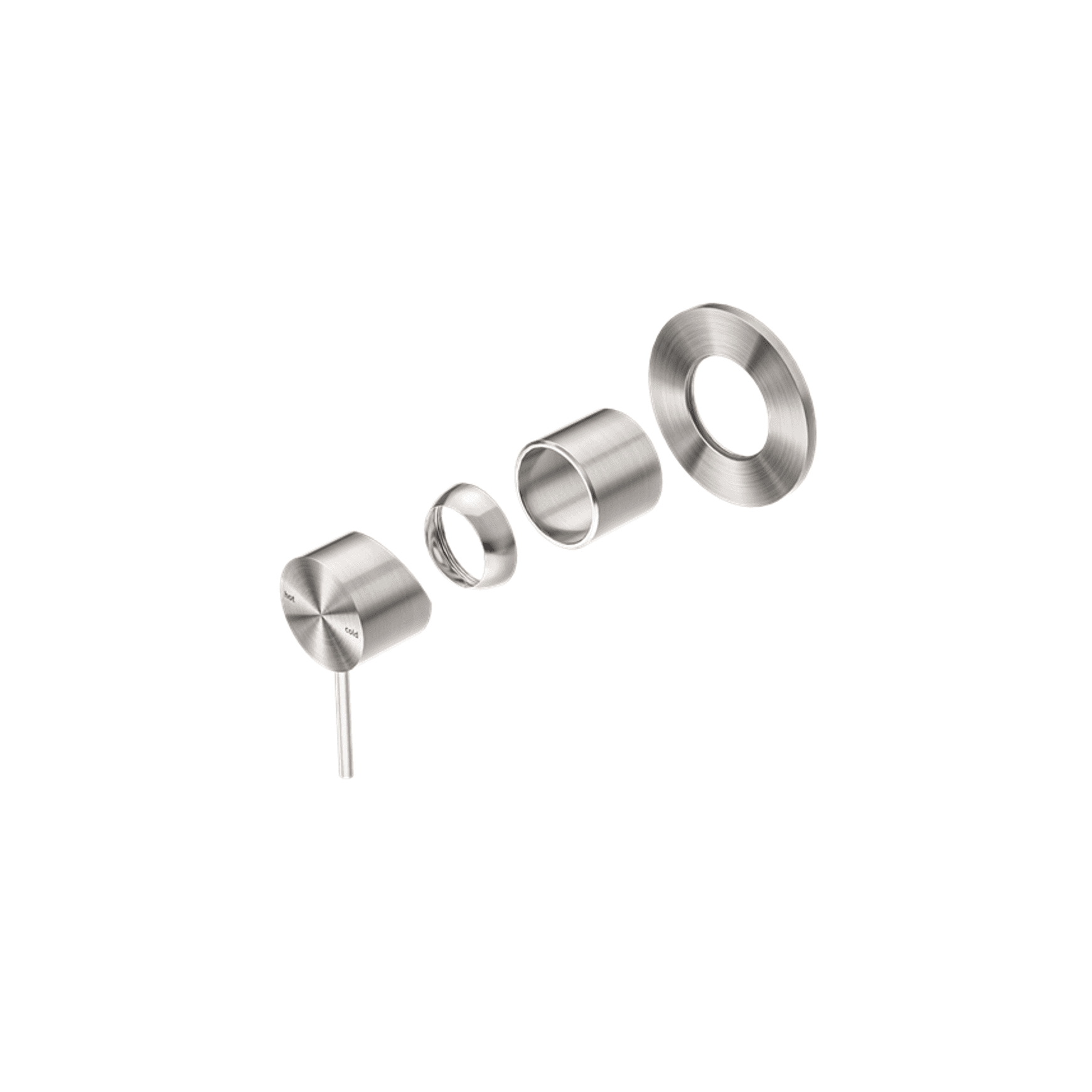 Mecca Shower Mixer 80mm Plate Trim Kits Only Brushed Nickel