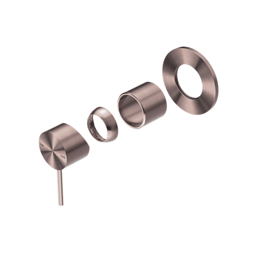 Mecca Shower Mixer 80mm Plate Trim Kits Only Brushed Bronze