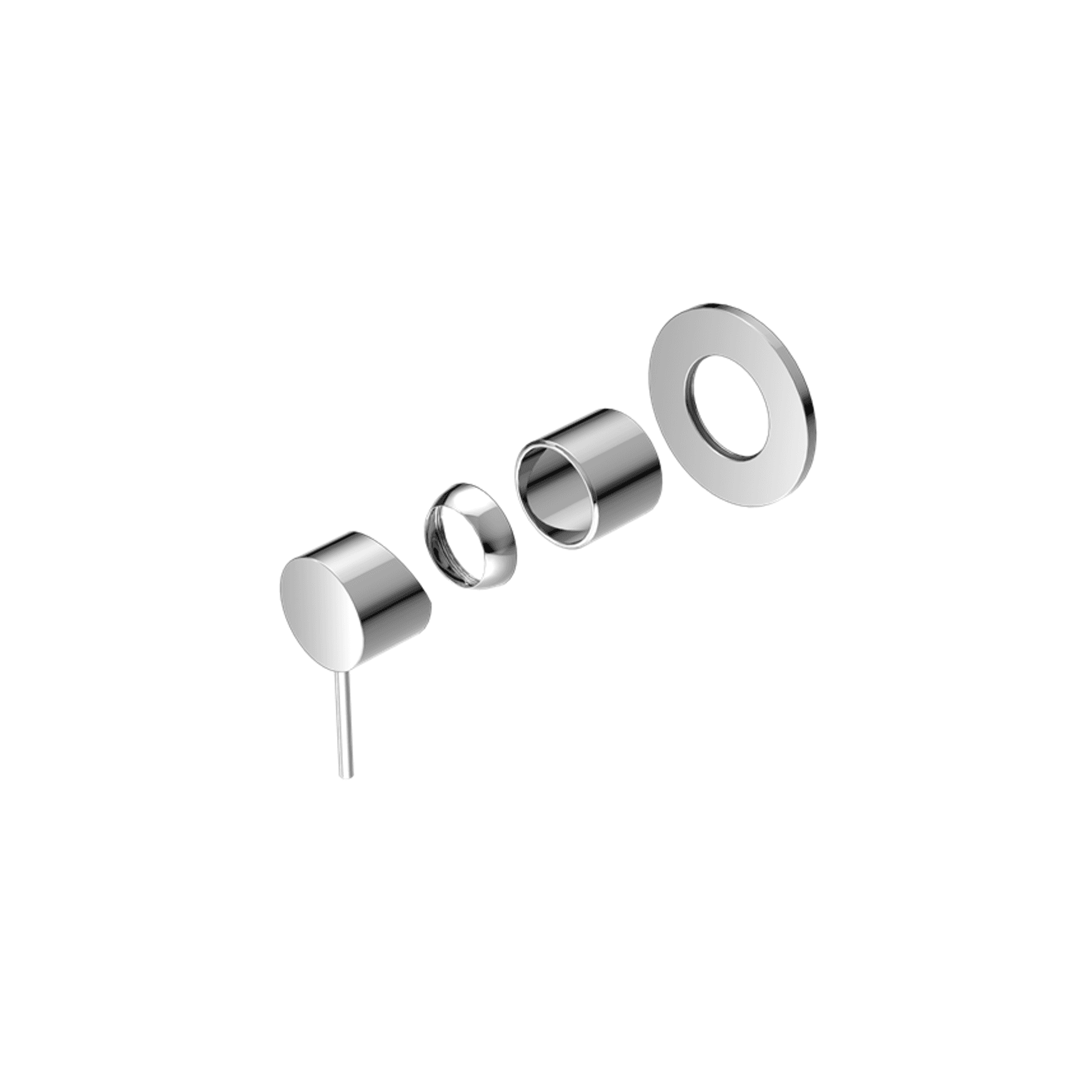 Mecca Shower Mixer 80mm Plate Trim Kits Only Chrome