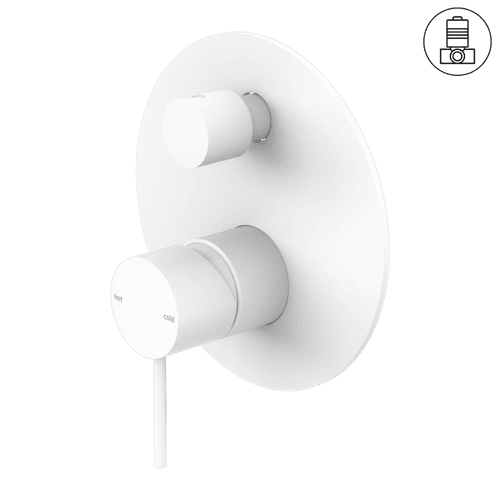 Mecca Shower Mixer With Divertor Matte White