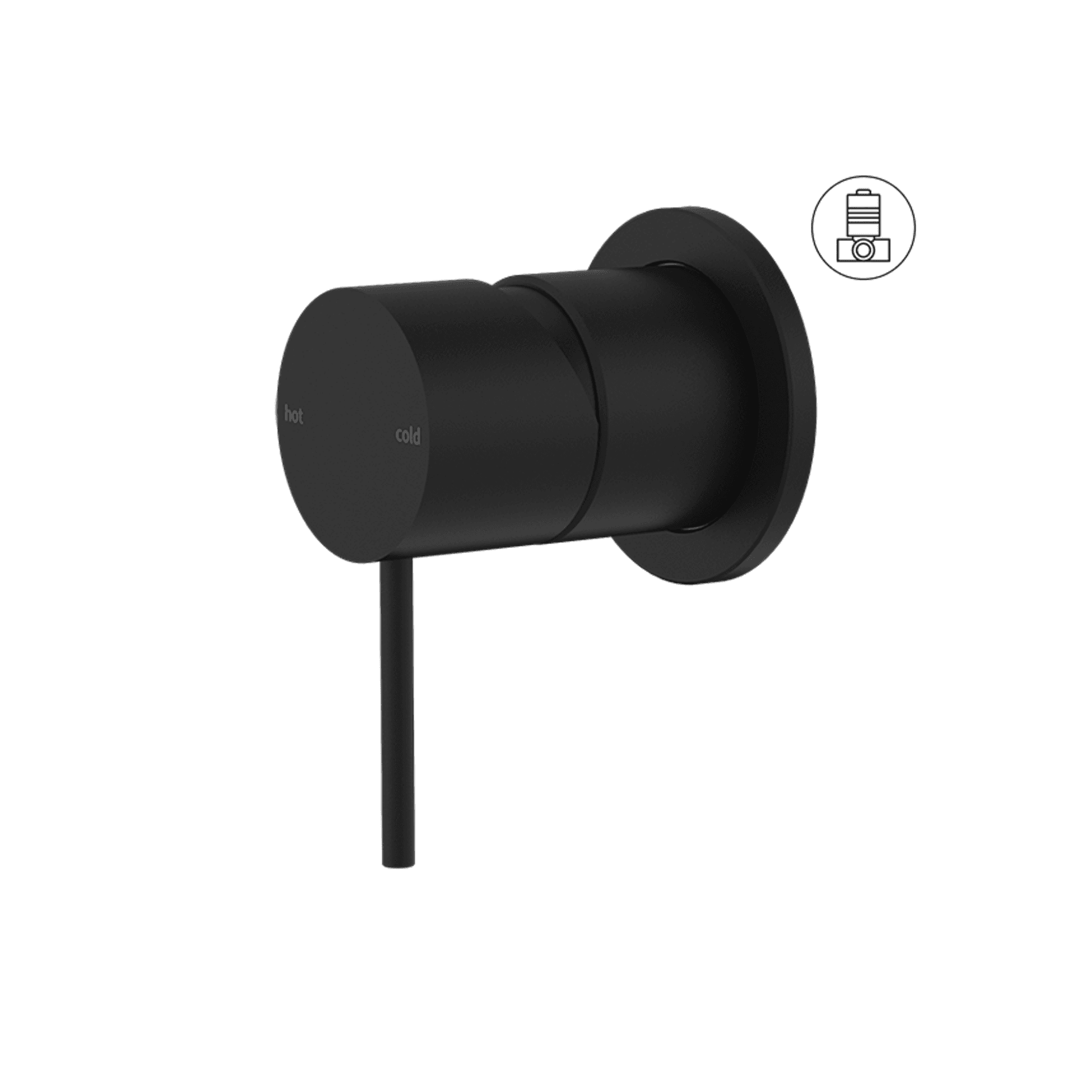 Mecca Shower Mixer 60mm Plate Matte Black