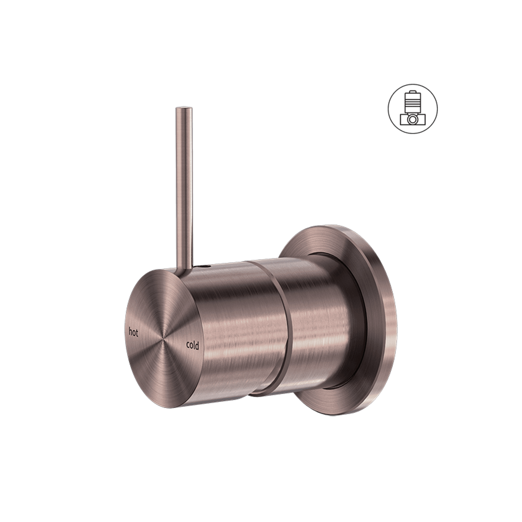 Mecca Shower Mixer 60mm Handle Up Plate Brushed Bronze
