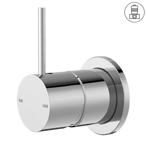 Mecca Shower Mixer 60mm Handle Up Plate Chrome