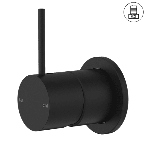 Mecca Shower Mixer 60mm Handle Up Plate Matte Black