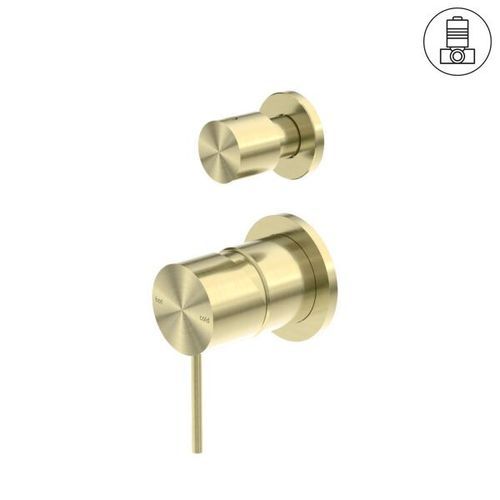 Mecca Shower Mixer With Divertor Separate Back Plate Brushed Gold