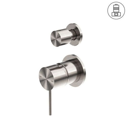 Mecca Shower Mixer With Divertor Separate Back Plate Brushed Nickel