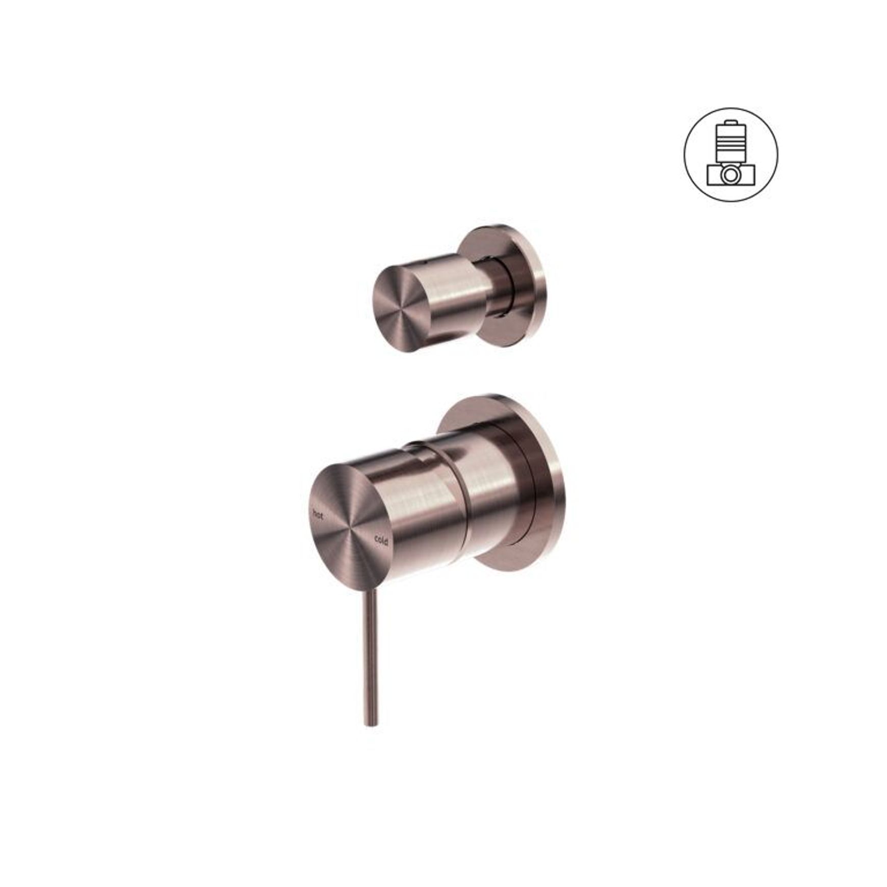 Mecca Shower Mixer With Divertor Separate Back Plate Brushed Bronze
