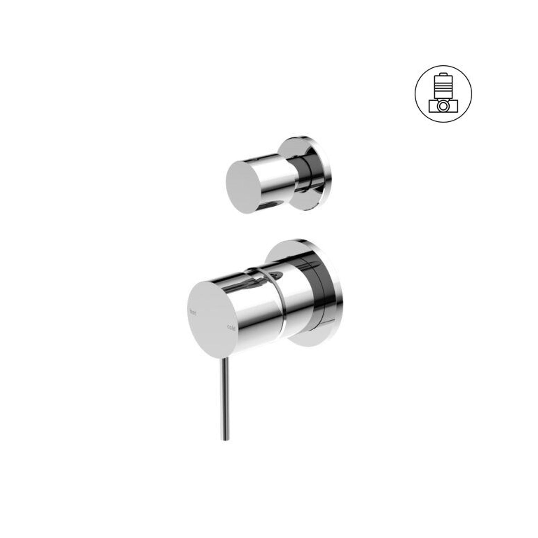 Mecca Shower Mixer With Divertor Separate Back Plate Chrome