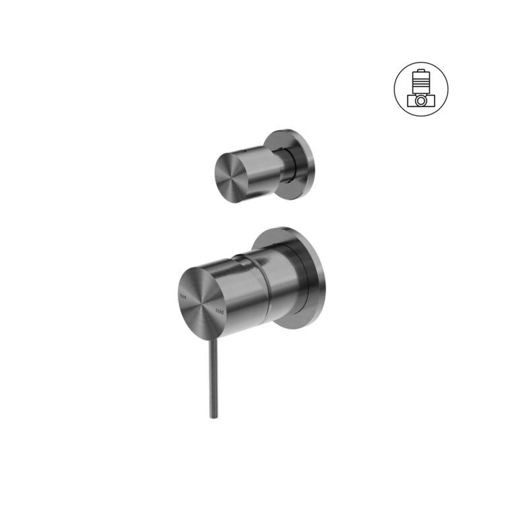 Mecca Shower Mixer With Divertor Separate Back Plate Gun Metal