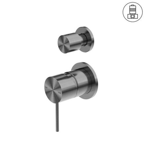 Mecca Shower Mixer With Divertor Separate Back Plate Gun Metal