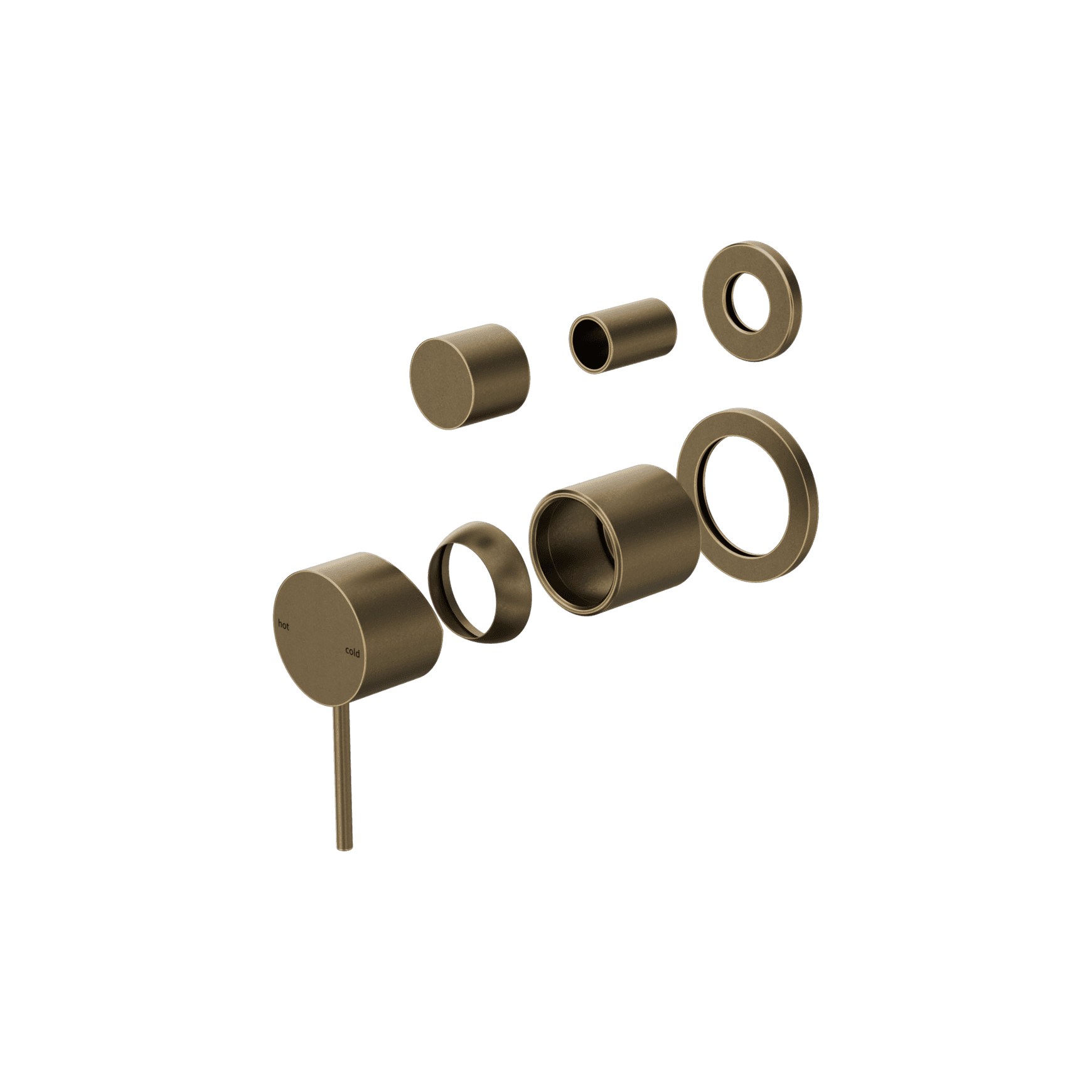 Mecca Shower Mixer With Diverter Separate Back Plate Trim Kit Only Tumbled Antique Brass