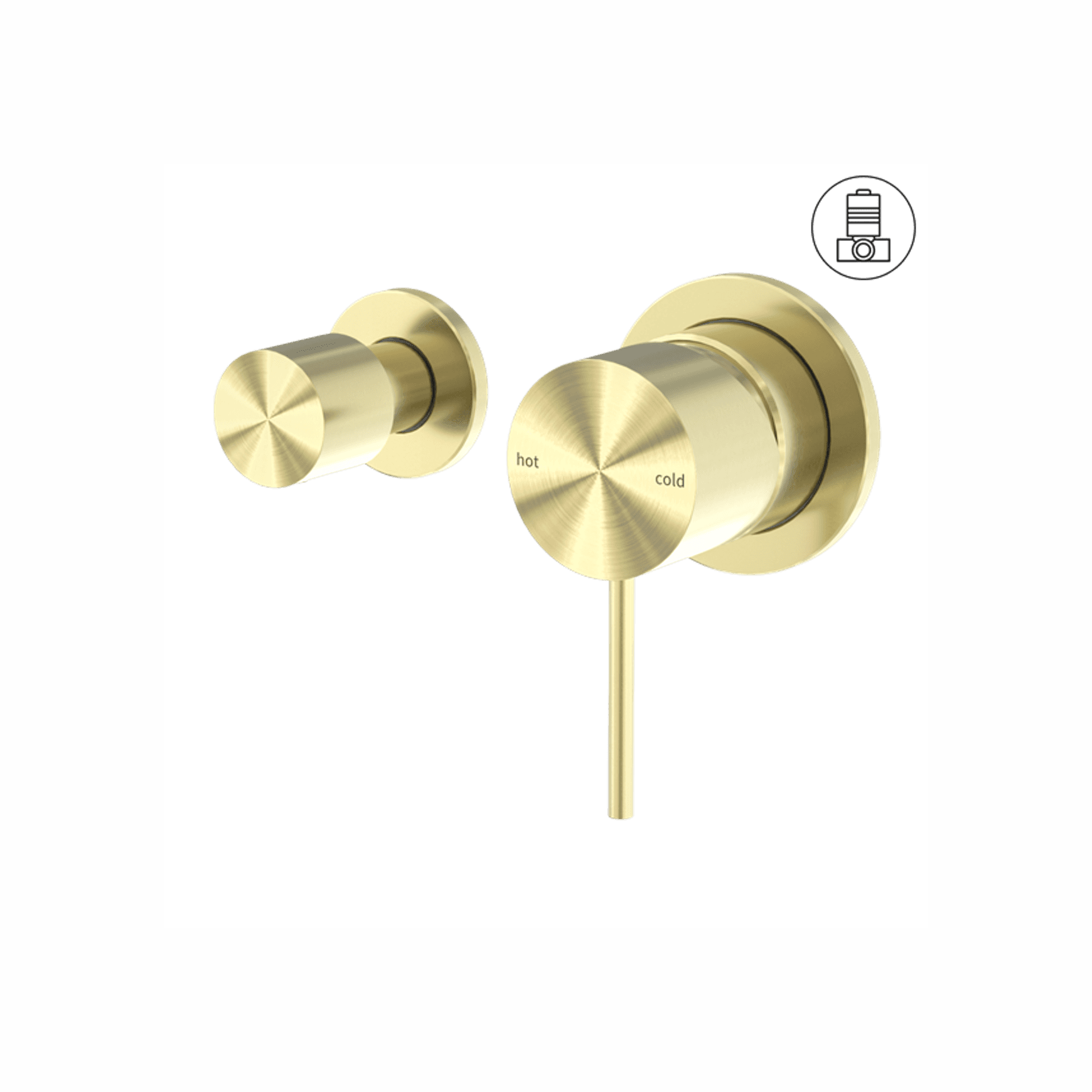 Mecca Shower Mixer With Horizontal 2 Way Divertor Brushed Gold