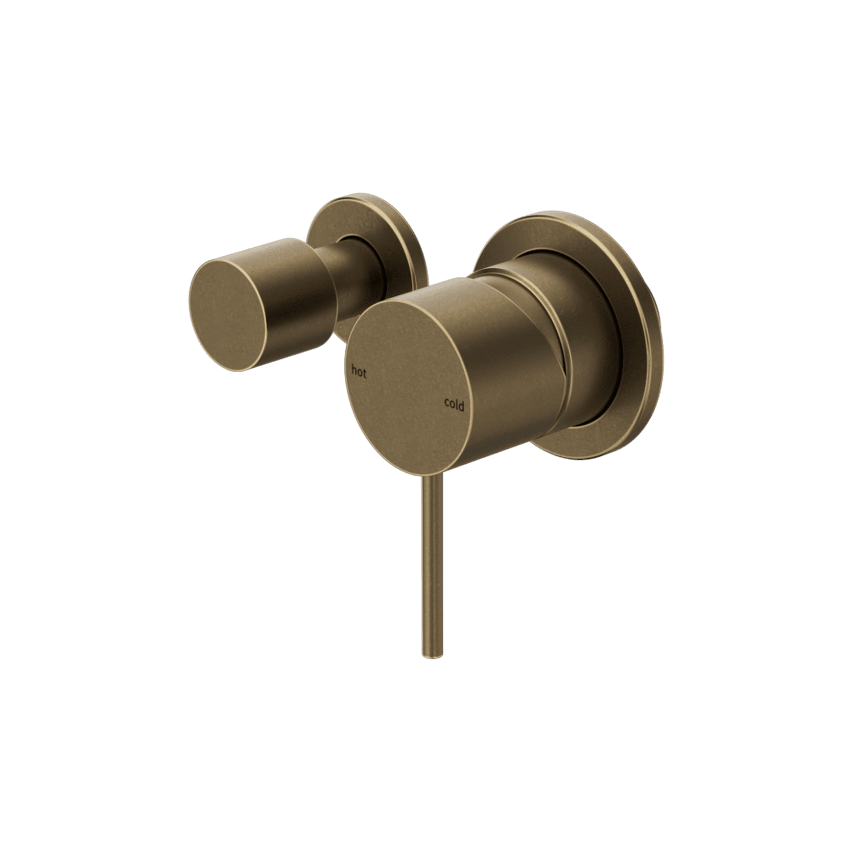 Mecca Shower Mixer With Horizontal 2 Way Diverter Tumbled Antique Brass