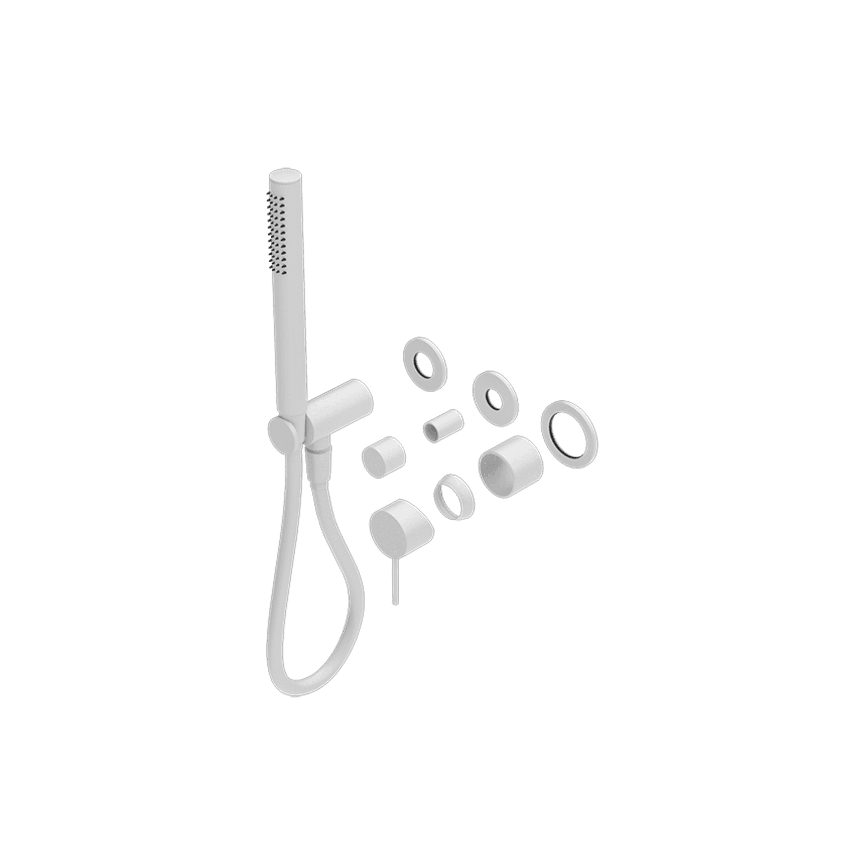 Mecca Shower Mixer Divertor System Separate Back Plate Trim Kits Only Matte White