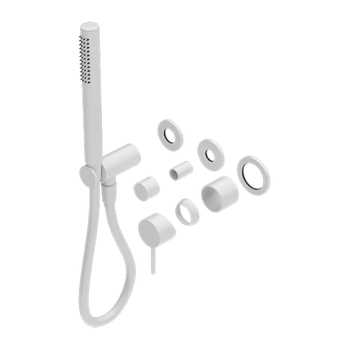 Mecca Shower Mixer Divertor System Separate Back Plate Trim Kits Only Matte White