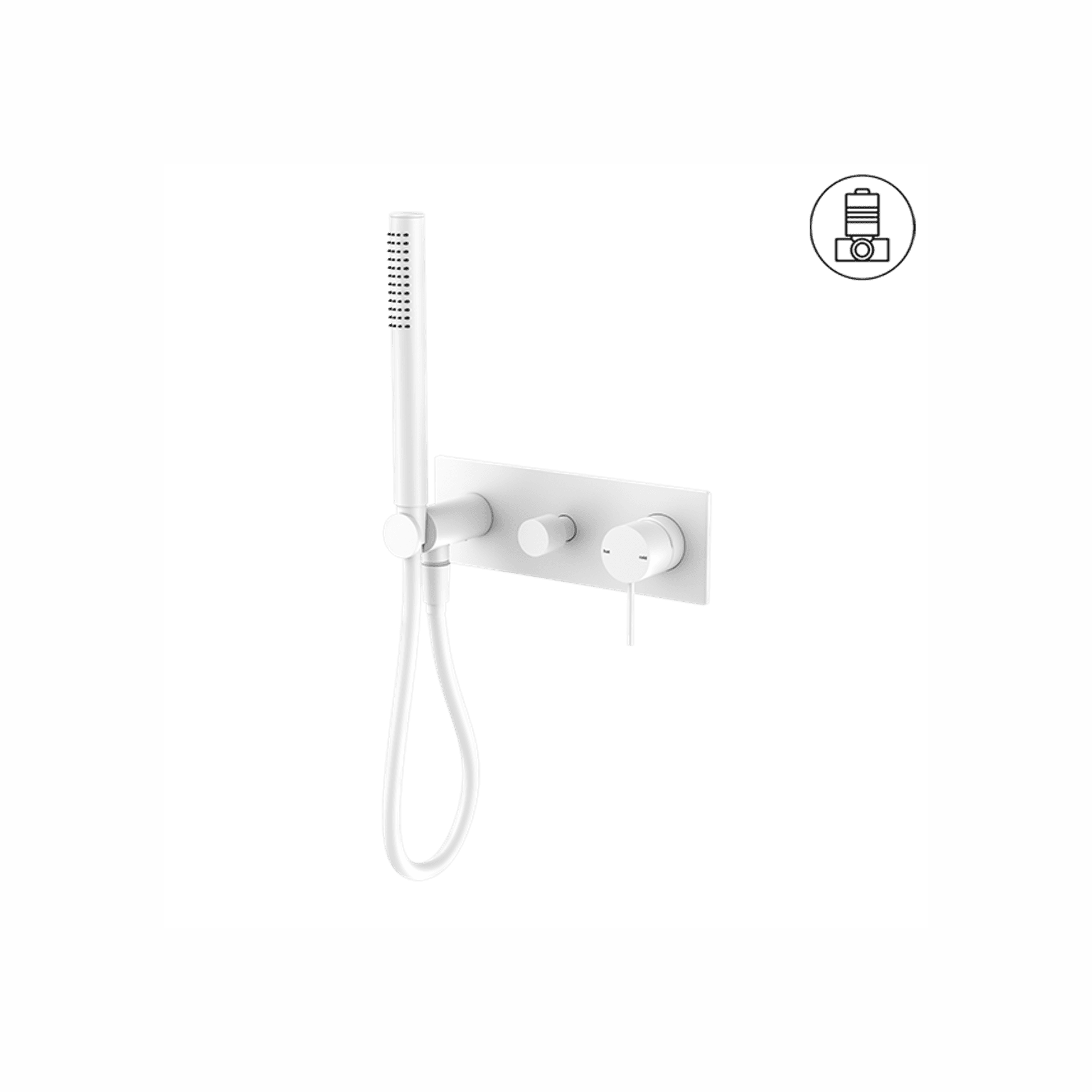 Mecca Shower Mixer Divertor System Matte White