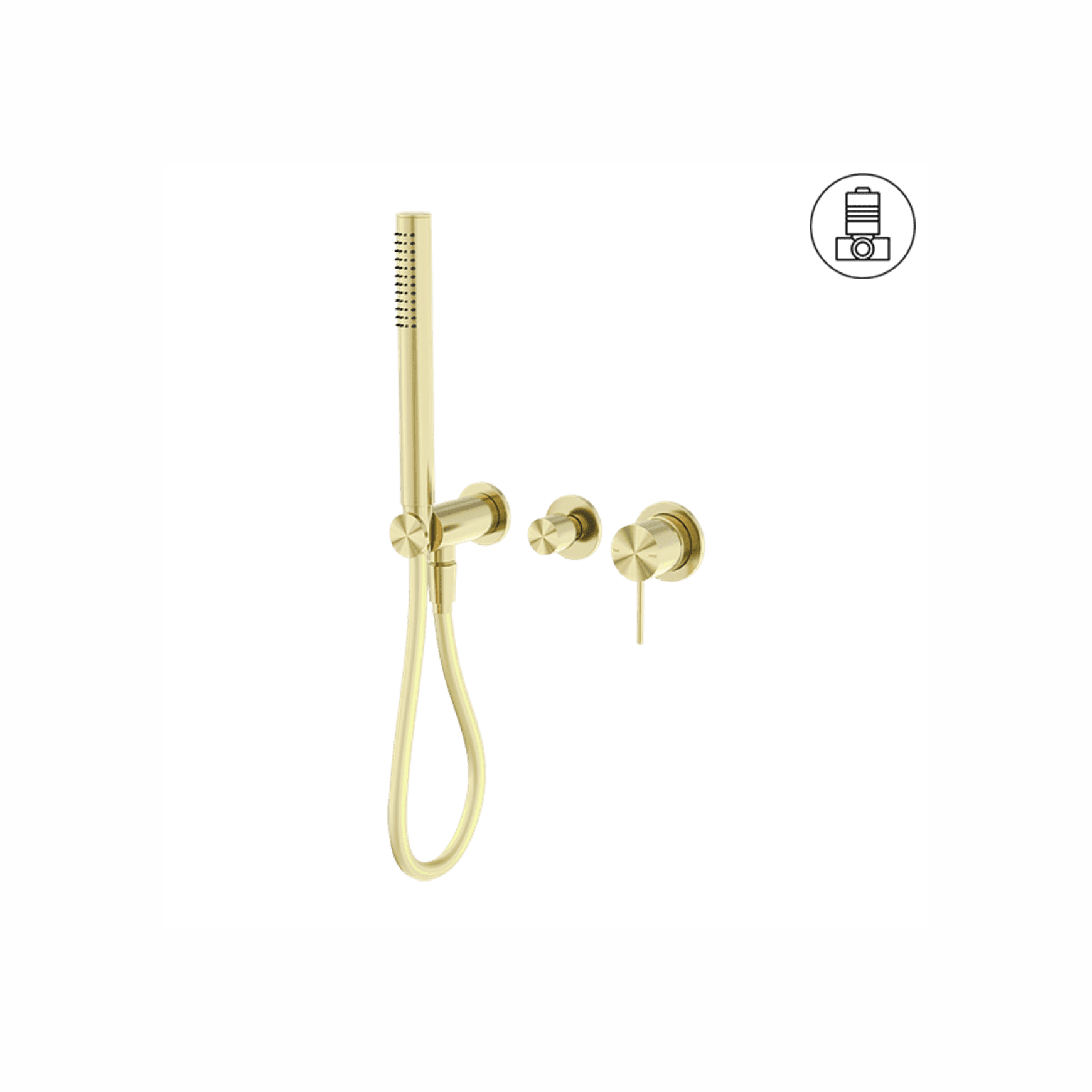 Mecca Shower Mixer Divertor System Separate Back Plate Brushed Gold