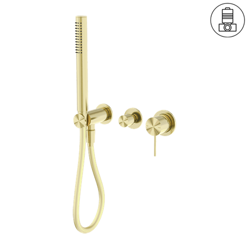 Mecca Shower Mixer Divertor System Separate Back Plate Brushed Gold