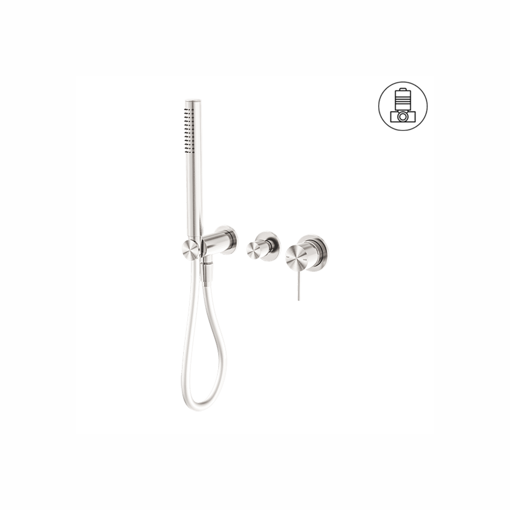 Mecca Shower Mixer Divertor System Separate Back Plate Brushed Nickel