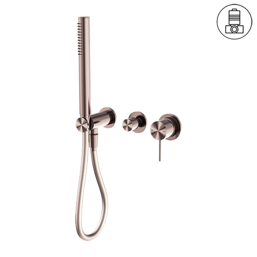 Mecca Shower Mixer Divertor System Separate Back Plate Brushed Bronze