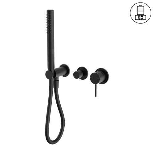 Mecca Shower Mixer Divertor System Separate Back Plate Matte Black