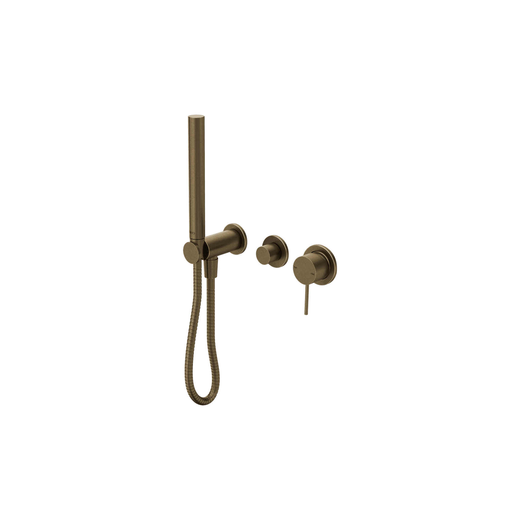 Mecca Shower Mixer Diverter System Separate Back Plate II Tumbled Antique Brass