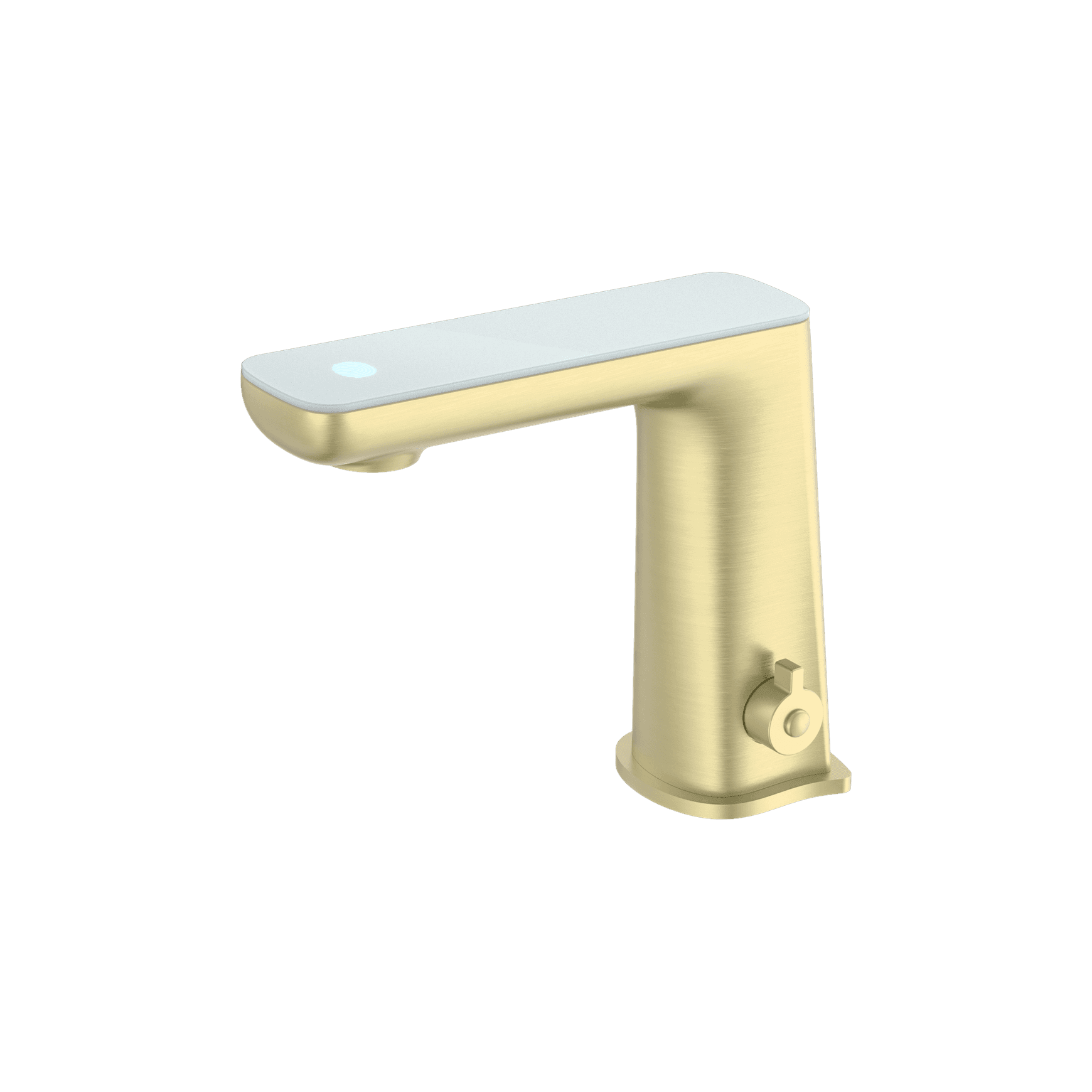 Claudia Sensor Mixer With White Top Display Brushed Gold