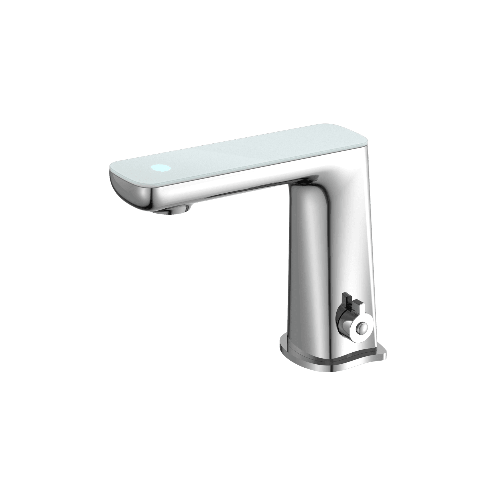 Claudia Sensor Mixer With White Top Display Chrome