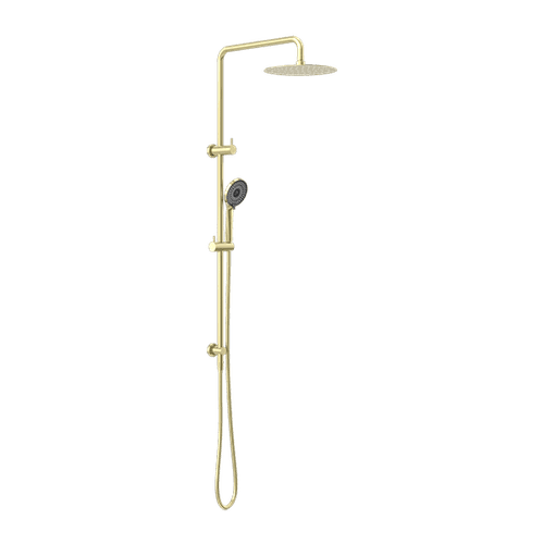 Round Project Twin Shower Brushed Gold