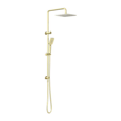Square Project Twin Shower Brushed Gold