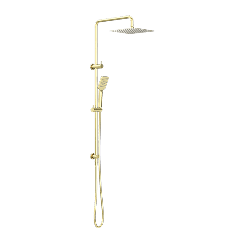 Square Project Twin Shower Brushed Gold