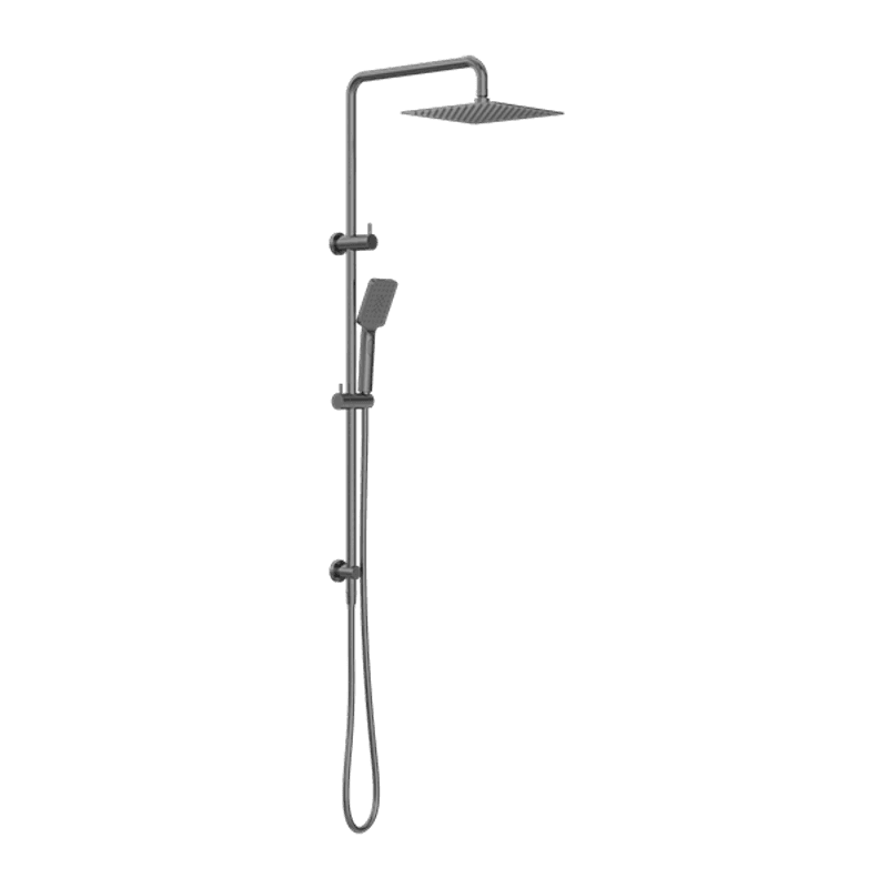 Square Project Twin Shower Gun Metal