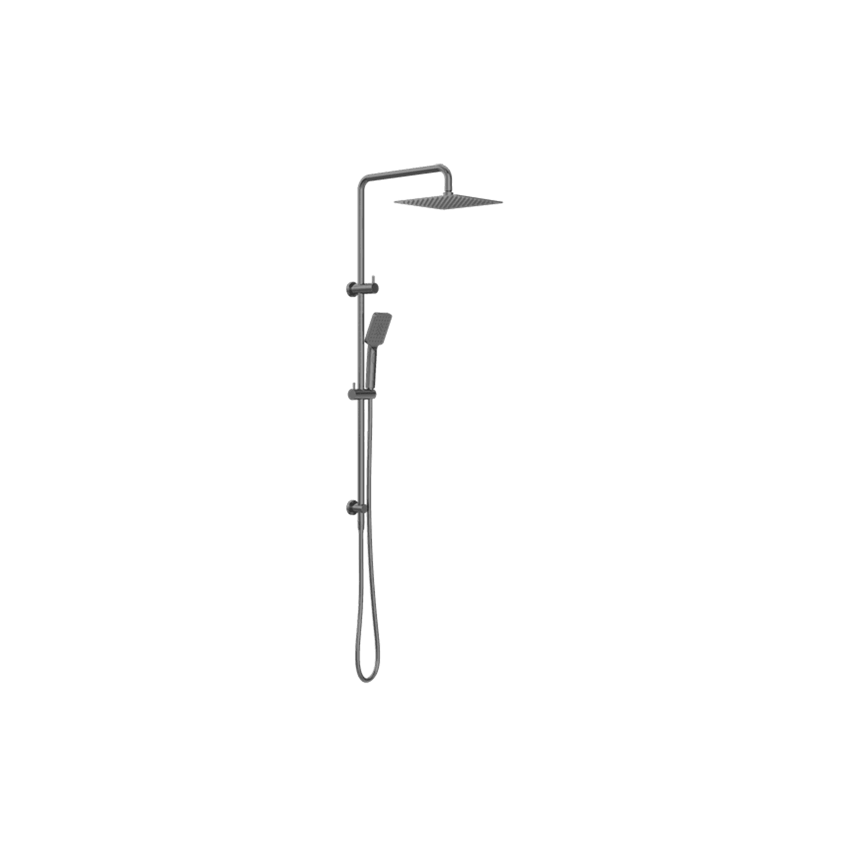 Square Project Twin Shower Gun Metal